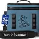 Beach Breeze 24 Can, Premium Soft Sided Insulated Lunch Box, Ice & Camping Cooler - Perfect for Car, Beach, Travel, & Golf - Floating Cooler, Compact,  
Capacity	2.5 gallons
Product Dimensions	10.5"D x 13"W x 12"H