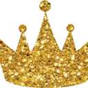 Geelin 47" Princess Crown Cardboard Cutout Stand up Gold Princess Birthday Party Decoration Life Size Photo Booth Props for Birthday Sign Backdrop Background Party Supplies