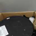 Drafting Chair with Backrest  Adjustable Foot Rest Rolling Stool with Wheels, PU Leather Swivel Stool for Office Spa Studio Lab Counter Salon Home Work Bar Kitchen Shop(Black)