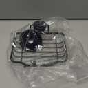 LEVERLOC Soap Dish, Soap Bar Holder for Shower Suction Cup Wall Mounted, Stainless Steel No-Drilling Removable Waterproof Sponge Holder for Bathroom Bathtub Kitchen Sink, Keep Dry, Black (5.7" * 4.8")