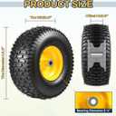 2PCS 15x6.00-6 Tire and Wheel Assembly | for John Deere Craftsman Husqvarna Riding Mowers, 4 Ply Tubeless Lawn Mower Tires 15x6x6, 3" Offset Hub, 3/4" Bushing