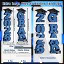 38 Inch Extra Large 2026 Graduation Yard Sign Blue and Black Graduation Decorations Class of 2026 Waterproof Congrats Grad Garden Lawn Decor with Stakes for College School Grad Ceremony Party