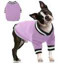 FUAMEY Dog Pullover Sweatshirt，Dog Winter Sweaters Warm Clothes Vest Thick Puppy Soft Pet Fleece Sweater Cute Doggie Boy Girl Outfit for Dogs Lavender XL, X-Large(chest:33in)