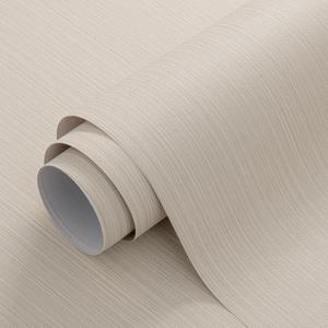 24"x394" Beige Grasscloth Wallpaper Peel and Stick Faux Linen Textured Upgraded Thick Self-Adhesive Waterproof Neutral Contact Paper Seamless Vinyl Embossed Wallpaper