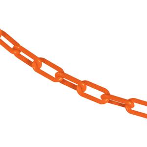 Mr. Chain Plastic Barrier Chain, Safety Orange, 1.5-Inch Link Diameter, 25-Foot Length (30012-25)