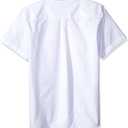 IZOD Uniform Young Mens Short Sleeve Button-down Oxford Shirt (White, L)