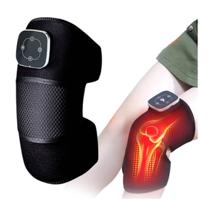 Knee Massager with Heat and Vibration, Knee Heating Pad for Knee Joint Pain, Cordless Rechargeable Heated Knee Warmer Brace Wrap for Shoulder Elbow Knee Stress & Pain Relief (1PC