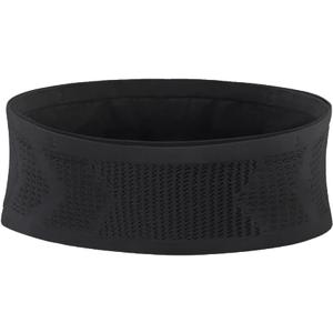 Slim Running Belt for Men Women, Running Fanny Pack, Phone Holder for Running, Waist Bag, Moisture Wicking Storage Belt Bag for Walking, Travel, Sports, Hiking, Workout (Medium, Black)