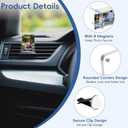 PIFOOG 2 Pack Car Picture Holders for Air Vent Clip Photo Frame Magnetic Acrylic Picture Frames for Cars Dashboard Drive Safe Daddy Personalized Memorial Family Couple Pet Wallet Size 2.4  3.5 inch