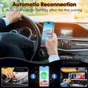 Wireless CarPlay Adapter for iPhone - Bluetooth Apple CarPlay Adapter Converts Wired to Wireless, Plug-and-Play, No Delay, Automatic Reconnection, Compatible with iOS 10+