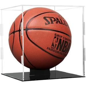 Basketball Display Case, Clear Acrylic Soccer Ball Display Case with Stand, Basketball Case Display Box for Autographed Basketball, Soccer Ball, Volleyball