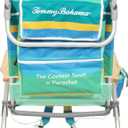 Tommy Bahama 5-Position Classic Lay Flat Backpack Beach Chair with Cooler and Cup Holder, Portable Folding Beach Chair for Tanning, Pineapple Stripe