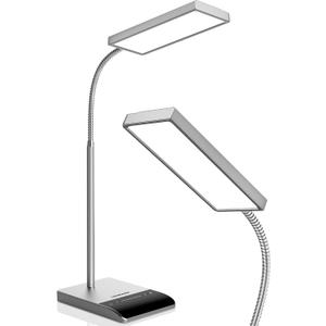 LEPOWER Desk Lamp, 800LM LED for Home Office, 12W Reading for Desk, Eye-Caring Light, Touch Table Gooseneck Lamp, 50 Lighting Modes, Bright for Bedroom, Study (Grey)