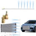 NIFUAL Car Radiator Cleaning Wand,Radiator Cleaner Wand,Radiator Flush And Cleaner Tool,Home Car Truck Power Washer Wand,Pressure Washer Jetter Nozzle Flat Wand Fit Over 2000PSI Pressure Washer
