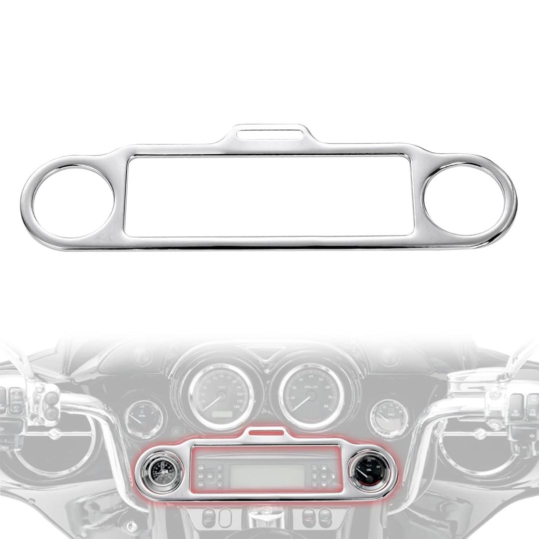 Chrome Stereo Accent Trim Loop Compatible with Harley Davidson Street Electra Glide Ultra Classic Touring 1986-2013