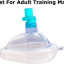 Pack of 100pcs CPR One Way Valves CPR Training Valve Green for Training Mask - Individually Wrapped