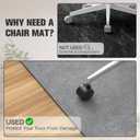 Office Chair Mat for Hardwood Floor, 55"x36" Large Corduroy Gaming Computer Floor Protector for Office Chair, Heavy Duty Anti-Slip Bottom Mat for Under Desk Chairs for Office & Home Use(Light Grey)