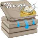 SUNROX DryFast Foam Outdoor Chair Cushion with DryMesh Drainage, All-Weather FadeShield Water Resistant Patio Furniture Cushions, Ultra Durable Patio Chair Cushions 18.5"x16", 4 Pack Husk Birch