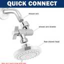 NearMoon Adjustable Shower Head Extension Adapter, SUS304 Stainless Steel Shower Arm Extension Connector for Shower Heads (Chrome Finish)
