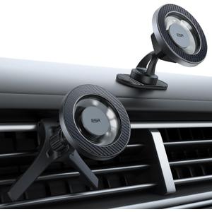 ESR for MagSafe Car Mount, Magnetic Car Phone Holder Mount, Air Vent/Dashboard Magnetic Phone Mount for iPhone 17/16/15/14/13/12, Galaxy S25, Pixel 10, Strong Magnets, Charging Not Supported (Black Carbon Fiber)