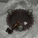 2 in 1 Hanging Bird Baths Bird Feeder for Outdoors, Metal Water Bowl Bathtub for Parakeet Indoor Feeding Tray for Pet Birds Parrot Bath Shower with Hanging Chains