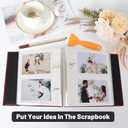 RECUTMS Large Photo Album Self Adhesive Scrapbook Album for Wedding/Family/Couples, Linen Cover 40 Pages Magnetic Photo Book DIY Gift for Christmas Day Baby Growth (Brown)