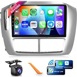 8 CORE 6G+128G Car Radio Stereo for Honda Pilot 2006 2007 2008 with Wireless CarPlay Android Auto, 9 Inch 1280 * 720P IPS Touch Screen 32-Band DSP Android 13 GPS WiFi Bluetooth Backup Camera