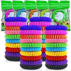 40 Pack Mosquito Repellent Bracelets, Individually Wrapped DEET-Free Insect & Bug Repellent Wrist Bands for Kids & Adults Outdoor Camping Fishing Traveling