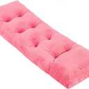 Bench Cushion, Non-Slip Tufted Bench Cushions for Swing, Shoe Storage, Window Seat (45"x18", Pink)