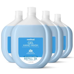 Method Gel Hand Soap Refill, Sea Minerals, 34 oz (Pack of 4) 