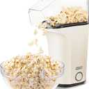 DASH Hot Air Popcorn Popper Maker with Measuring Cup to Portion Popping Corn Kernels + Melt Butter, 16 Cups - Cream