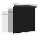 SEEYE Cordless Roller Shades for Windows, 100% Blackout Window Blinds for Privacy & UV Protection, Pull Down Room Darkening Door Blinds, Easy to Install for Home and Office (62" W x 72" H, Black)