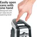 Hamilton Beach Smooth Touch Electric Automatic Can Opener with Easy Push Down Lever, Eliminates Sharp Edges, Opens All Standard-Size and Pop-Top Cans, Extra Tall, Black and Chrome (76606AG)