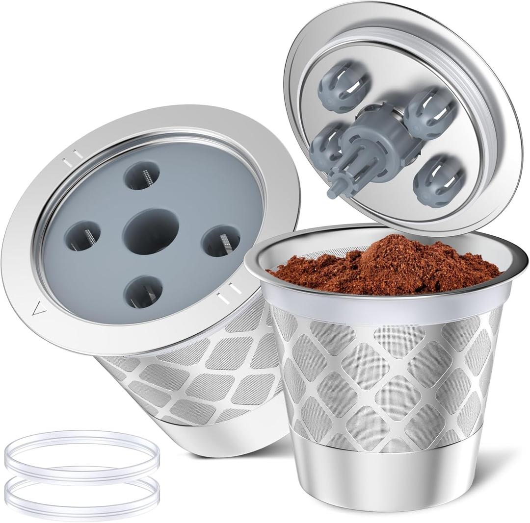 Reusable K Cup for Ke K Supreme machine- permanent ke coffee filter Refillable K cups for Ke K Supreme Plus Coffee Makers(2pcs)
