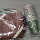 Football Party Supplies Set for 24-Disposable Paper Plates and Napkins, Cups, Touchdown Football Tableware Party Decorations for Birthday Themed Game Day Tailgate Table Decor