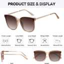 HAOLOTA Women’s Cat Eye Sunglasses Oversized Polarized UV400, Lightweight Fashion Shades