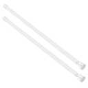 Cupboard Bars Spring Tension Rod, Adjustable 16-28 Inches, No Drilling Small Tension Shower Curtain Rod Ideal for Small Windows, Lockers, Kitchen，Wardrobes 2PC-13TD16-28WHx2