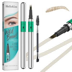 Eyebrow Pen - Eyebrow Pencil, Microblading Eyebrow Pencil Long Lasting Waterproof Hair-Like Brow Pencil with Eyebrow Brush Eyebrow Pencils for Women (light brown)
