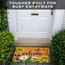 MAINEVENT Door Mat Floral 30x17 Inch, Flower Doormat, Coir Doormat for Covered Outdoor Area, Welcome Mat for Outside Entrance, Floral Outdoor Rug
