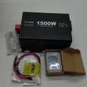 1500W Pure Sine Wave Inverter with Transfer Switch, 12V DC to 120V AC Converter with 2AC Outlets, USB Port, Type-C Port, Remote Controller, Power Inverter for RV, Outdoor, Auto Swtich to Shore Power