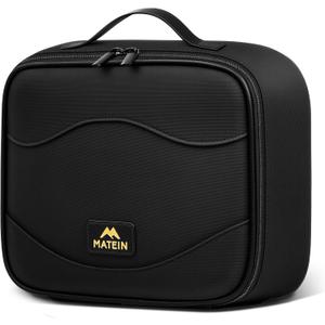 MATEIN Fireproof Travel Electronic Organizer, 2-in-1 Tech Cable Organizer Bag, Water Resistant Portable Cord Storage Bag Charger Carry Case for Electronics Accessories and Makeup, Black