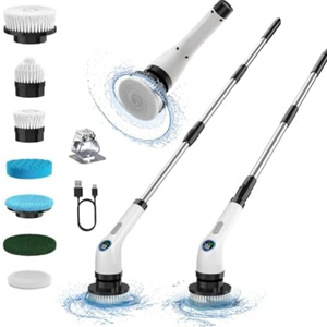 PunaFlex Electric Spin Scrubber Cleaning Bathroom: Shower Cleaner Brush, Cordless Power Scrubber for Tub Tile and Floor