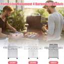 D010021002 Grease Tray Replacement Parts for Monument Grills 4-Burner 24367 24633 35633 13892 Grill Parts, D010012072 Drip Pan for Monument Grill 4 Burner 41847NG 25392 D405 D425 M400