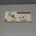 BBK Bathroom Vanity Tray- 2 Pack (7.8" and 11.8") Silicone Bathroom Tray for Counter, for Perfume Key Trinket Ring Soap Organization - Black (Black (Small & Large))