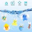 24 Pack Easter Squishies for Kids, Kawaii Mini Bunny Squeeze Toys, Bulk Squishy Squeeze Ball Set Anti-Anxiety Stress Relief Toys for Easter Basket Fillers Egg Fillers Party Favors (Easter Bunny-24)