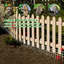 24x15-inch No Dig Animal Barrier Fence, 10 Pack White Dig Protective Fence with 1.5 inch Spike spacing, Dog/Rabbit/Groundhog Underground Defence, for Outdoor Garden Patio