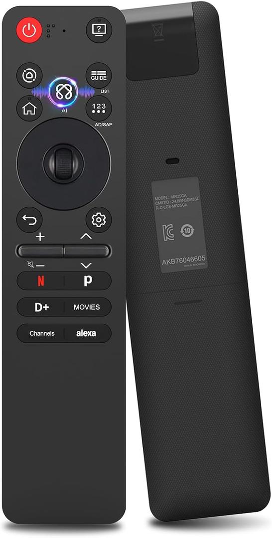 Replacement AI Magic Remote for LG Smart TV, Voice & Pointer Universal Remote Control for 20222025 LG OLED QNED NanoCell UHD 4K 8K TVs, Compatible with MR25GA /MR24GA/MR23GA/MR22GA