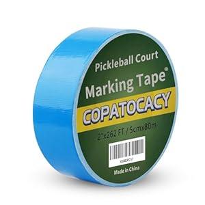 Pickleball Court Tape - 2" x 262 ft, Outdoor Pickleball Marking Kit, BlueTape for Temporary Court Lines - No Residue Easy to Apply & Remove - Perfect for Pickleball Court, Gym, Driveway, Backyard