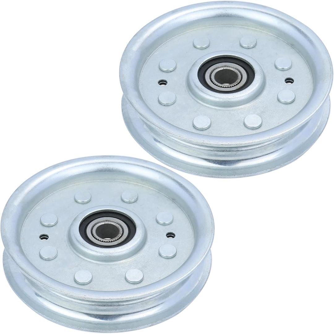 GELASKA 2 Pack AM37249 Idler Pulley Replace John Deere AM107468, AM37442, AM35862, D18314, TCA22982, eXmark 1-602501, 1-403009, Husqvarna 601000391, 533310326, Snapper 2441649, 1680299, 07300039