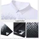 uideazone Mens Golf Shirt Dry Fit Athletic Polo Shirts Moisture Wicking Performance 3D Print Short Sleeve (Medium)